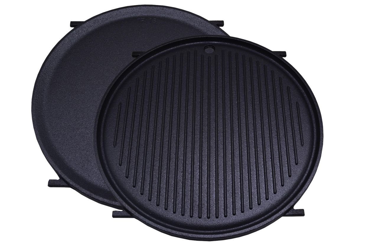 Primaster Grillplattenaufsatz Primaster Wendeplatte Ø 30 cm, Gusseisen