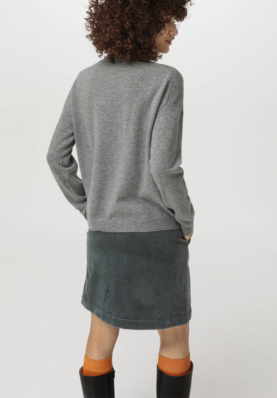 Rollkragenpullover aus Bio-Schurwolle mit Kaschmir