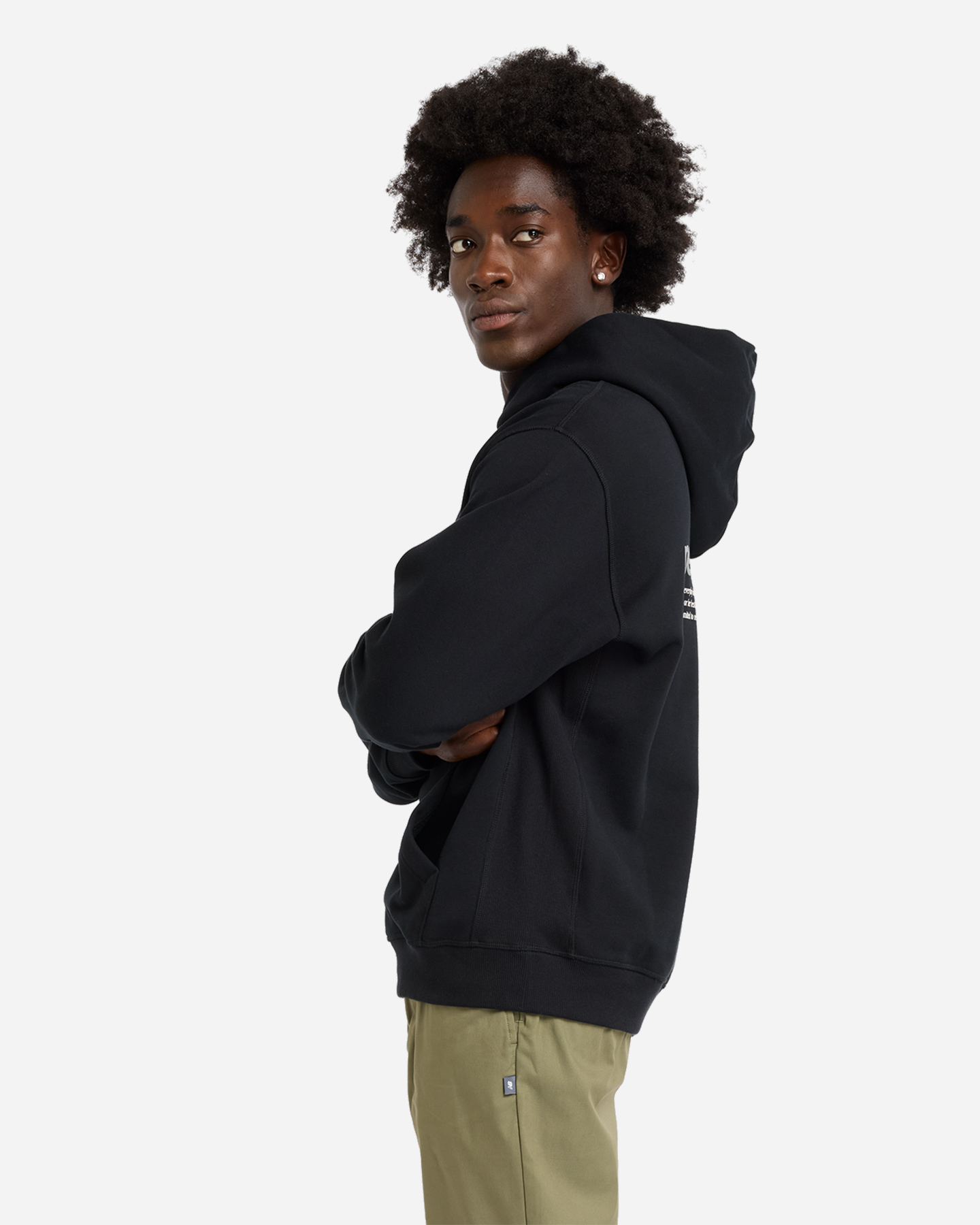 Felpa New Balance Relaxed Gfx Back Big Logo M MT43561BK