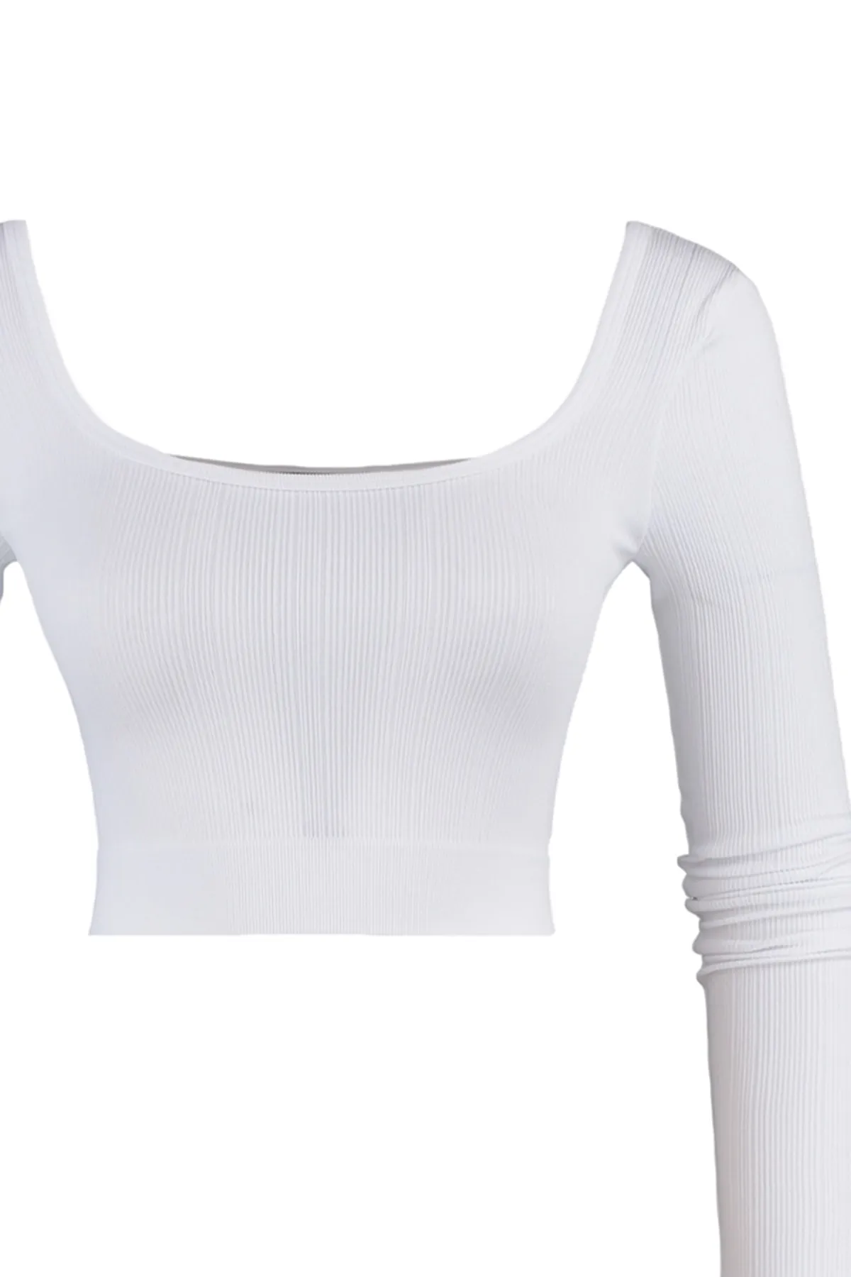Trendyol Collection  Weißes, nahtloses/nahtloses, extra dehnbares, gestricktes Sport-Top/Bluse TWOAW22BZ0450