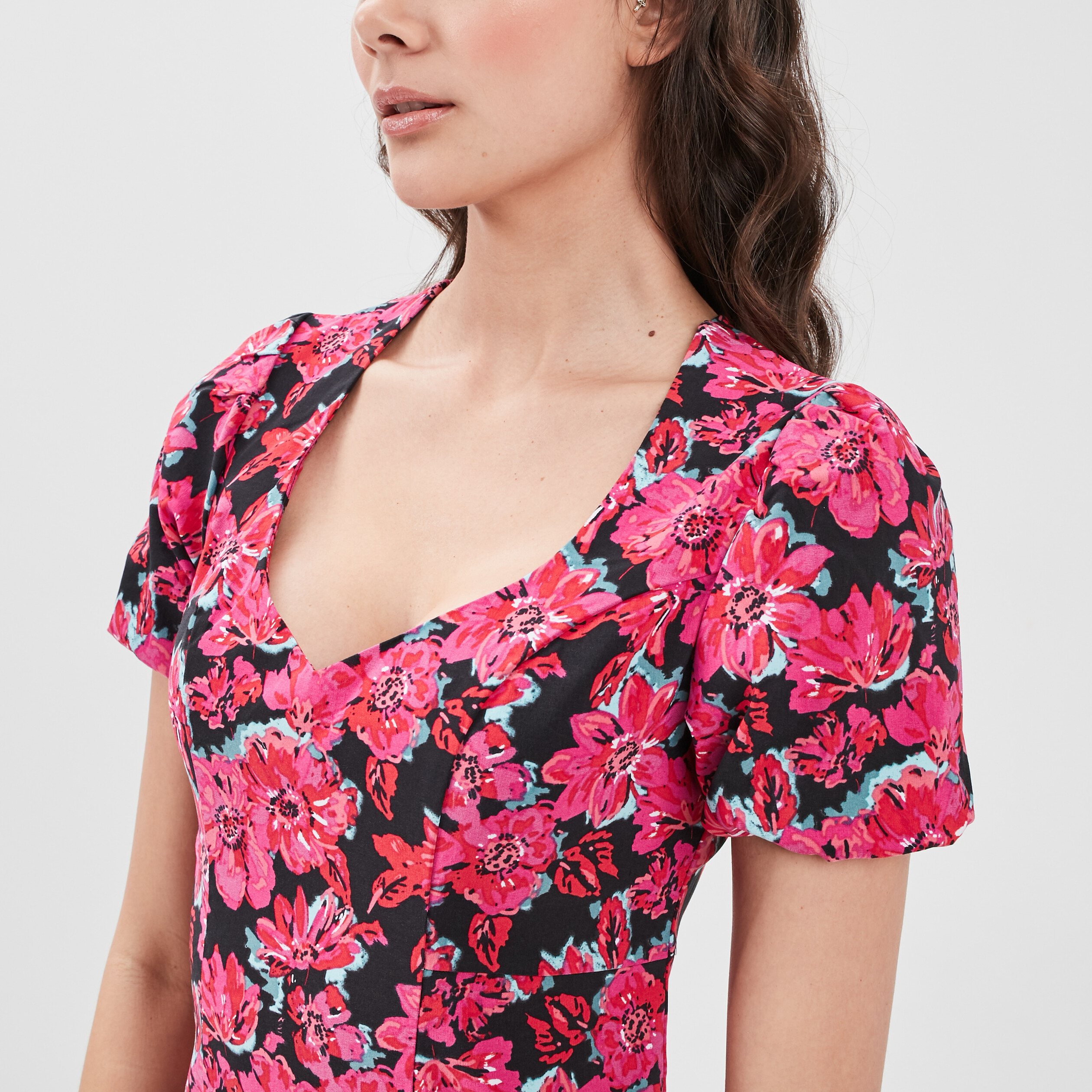 Robe droite manches courtes noir femme | La Halle