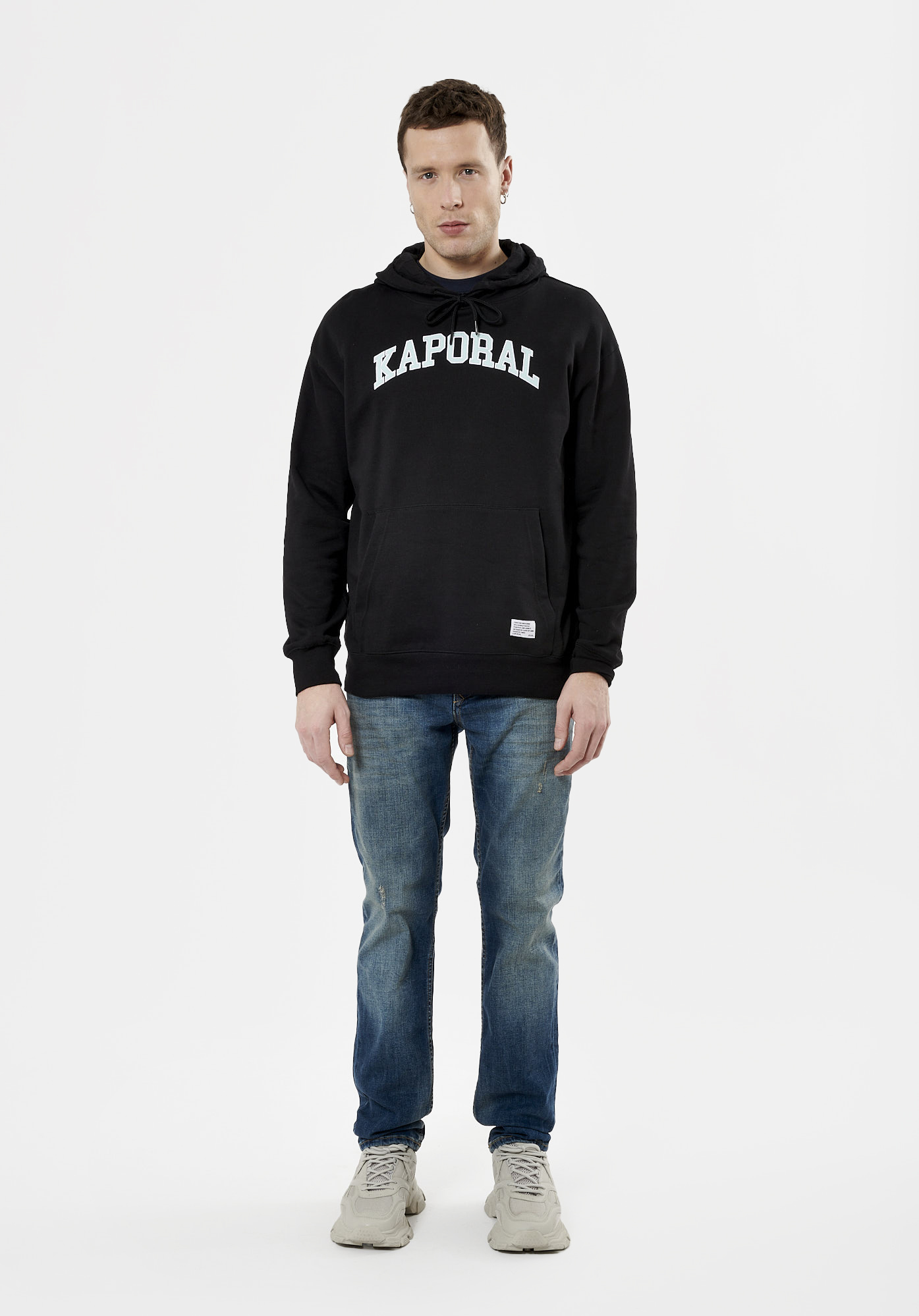 CATCH  Sweat noir Homme en 100% coton
