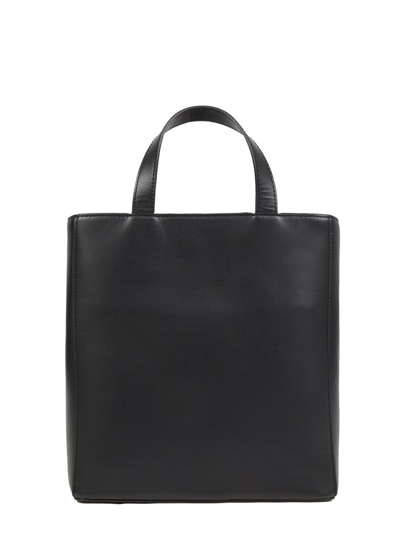 Tote Bag aus Leder in schwarz