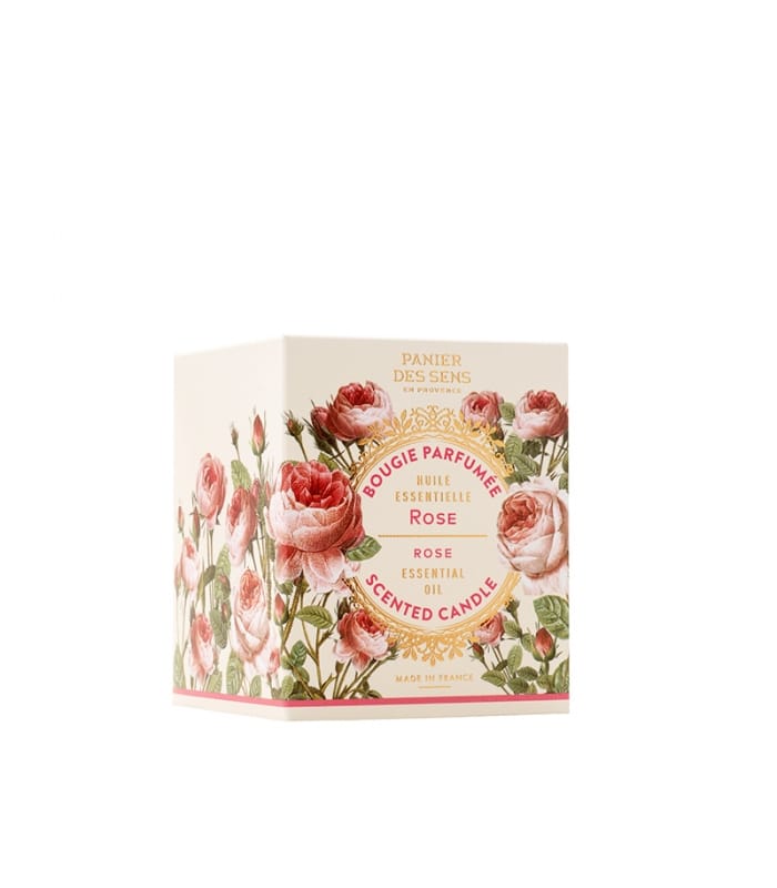PANIER DES SENS-BOUGIES PARFUMEE-Rose Restructurante