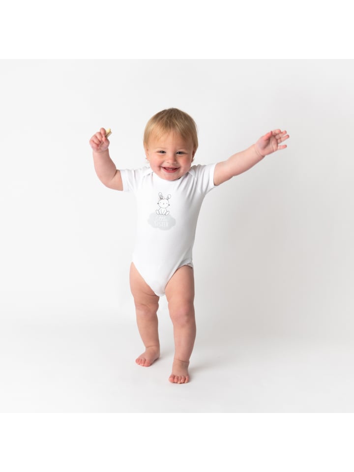 Schlummersack Bio Baby-Body Slogan kurzarm in Grau günstig kaufen