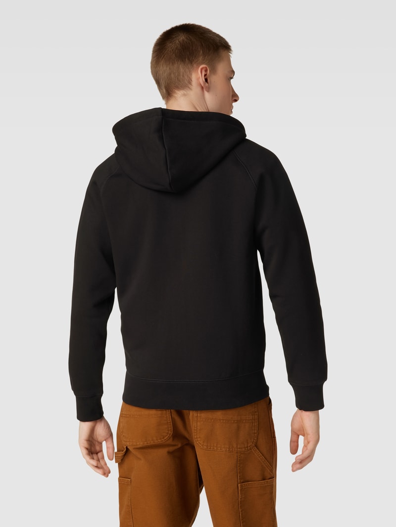 Sweatjacke mit Logo-Stitching Modell 'CHASE' in schwarz