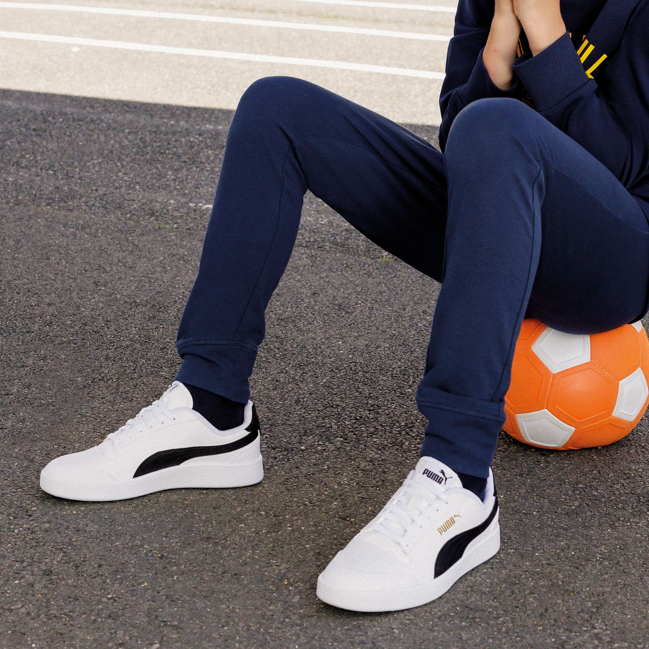 Tennis à lacets Puma Shuffle blanc garçon | La Halle