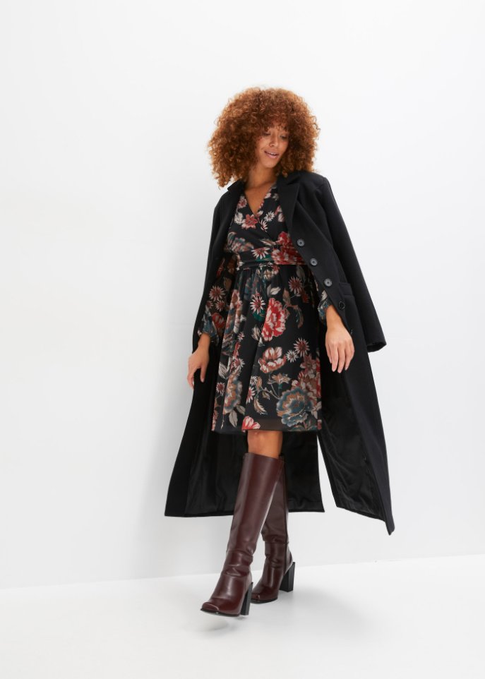 bedrucktes Mesh-Kleid