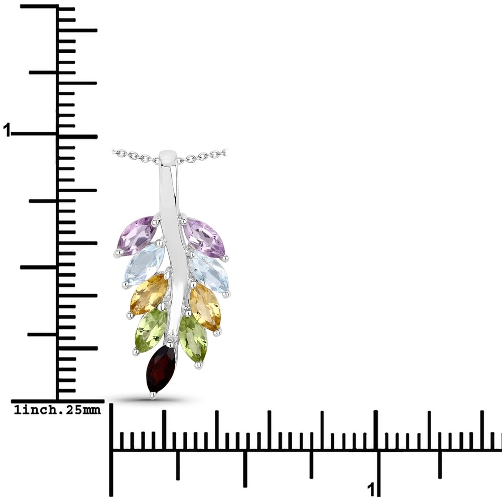 Rafaela Donata Chaîne Floral Argent sterling Améthyste en Argent Bijoux
