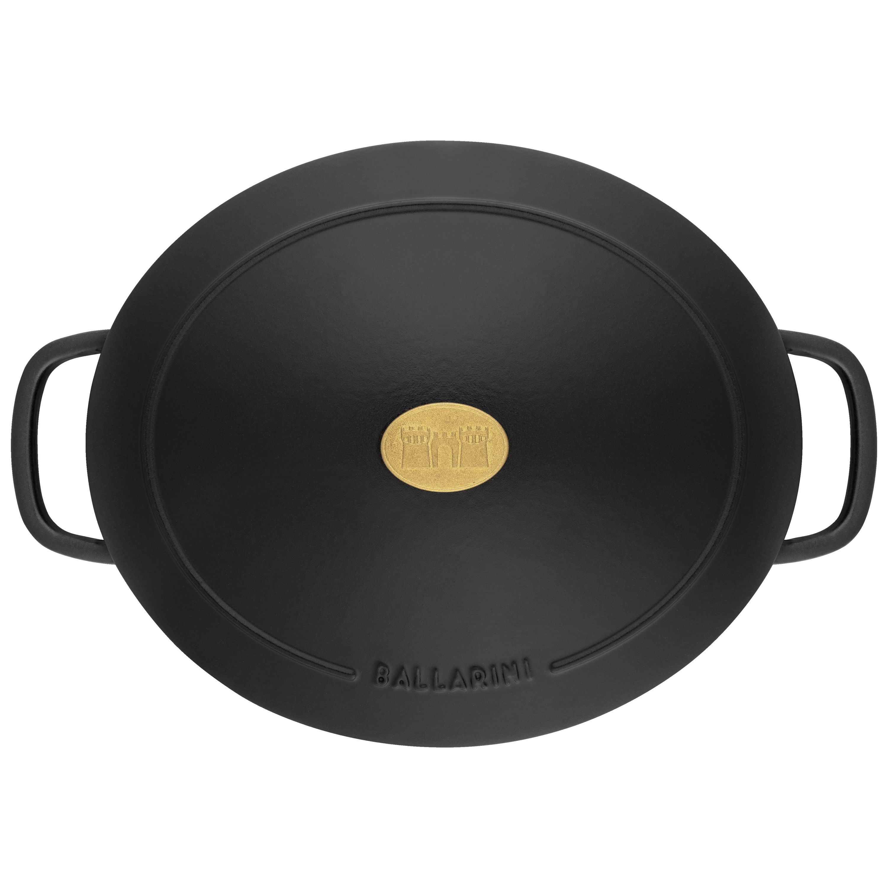 Cocotte 29 cm, oval, Schwarz, Gusseisen