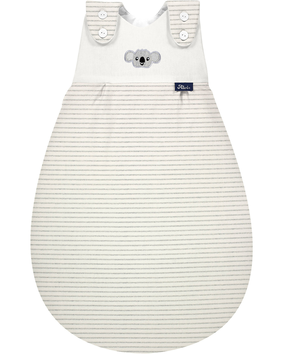 Baby-Mäxchen Außensack, Bio Baumwolle - TOG 2,5 - Ringlets Koala gray, 80/86