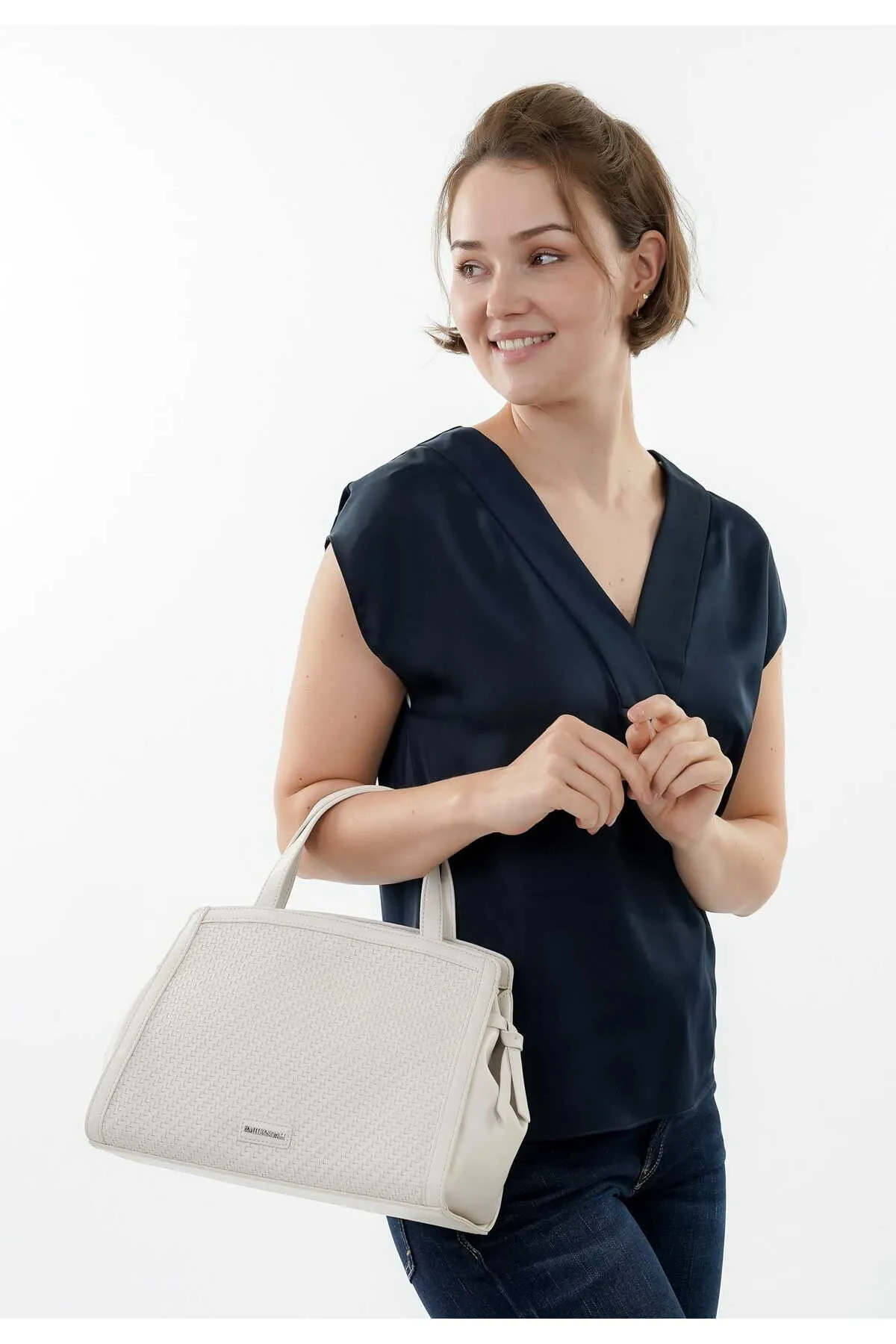 Emily & Noah  Handtasche - Ecru - Unifarben