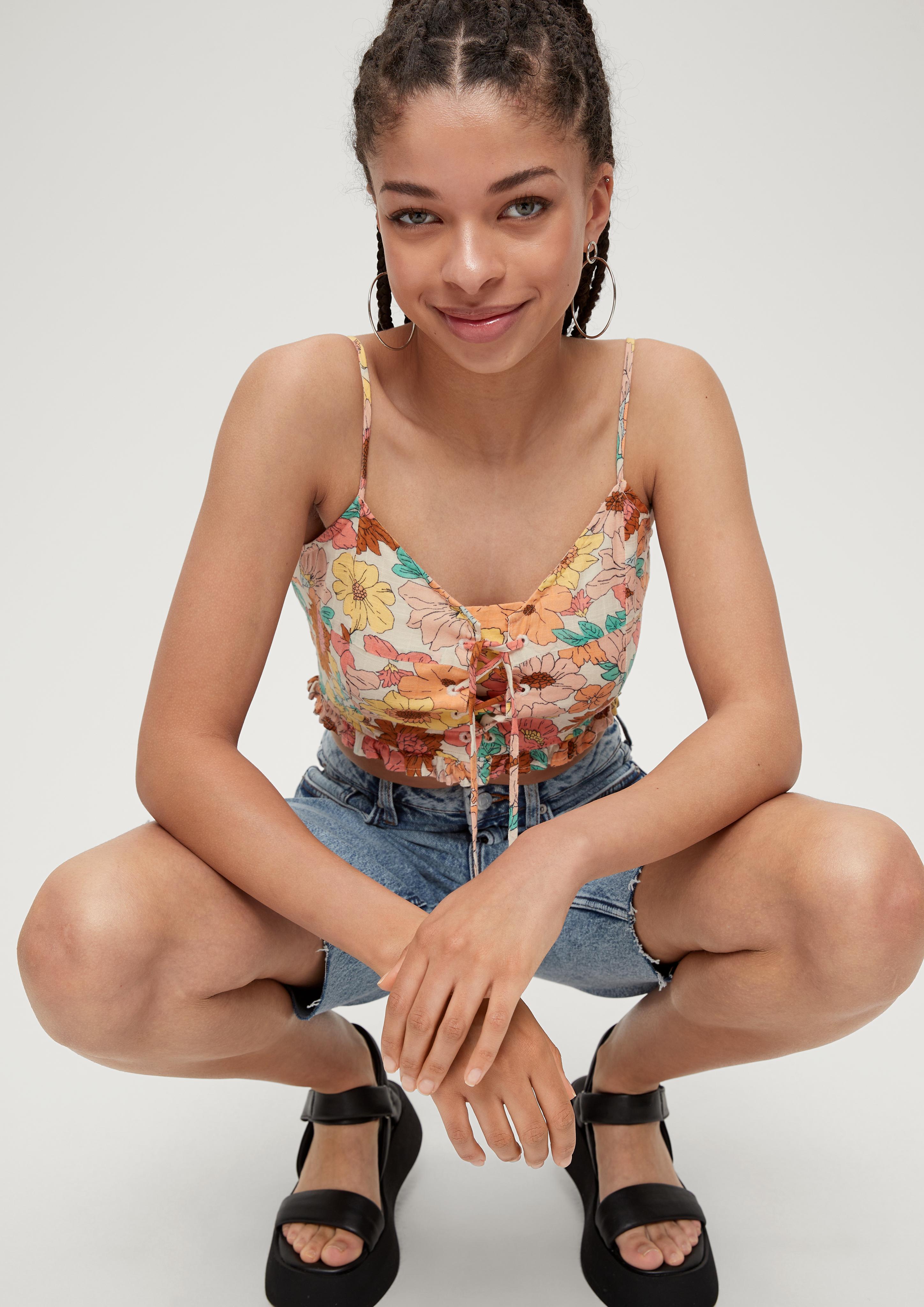 Crop Bluse aus Baumwolle  2130810-08A0