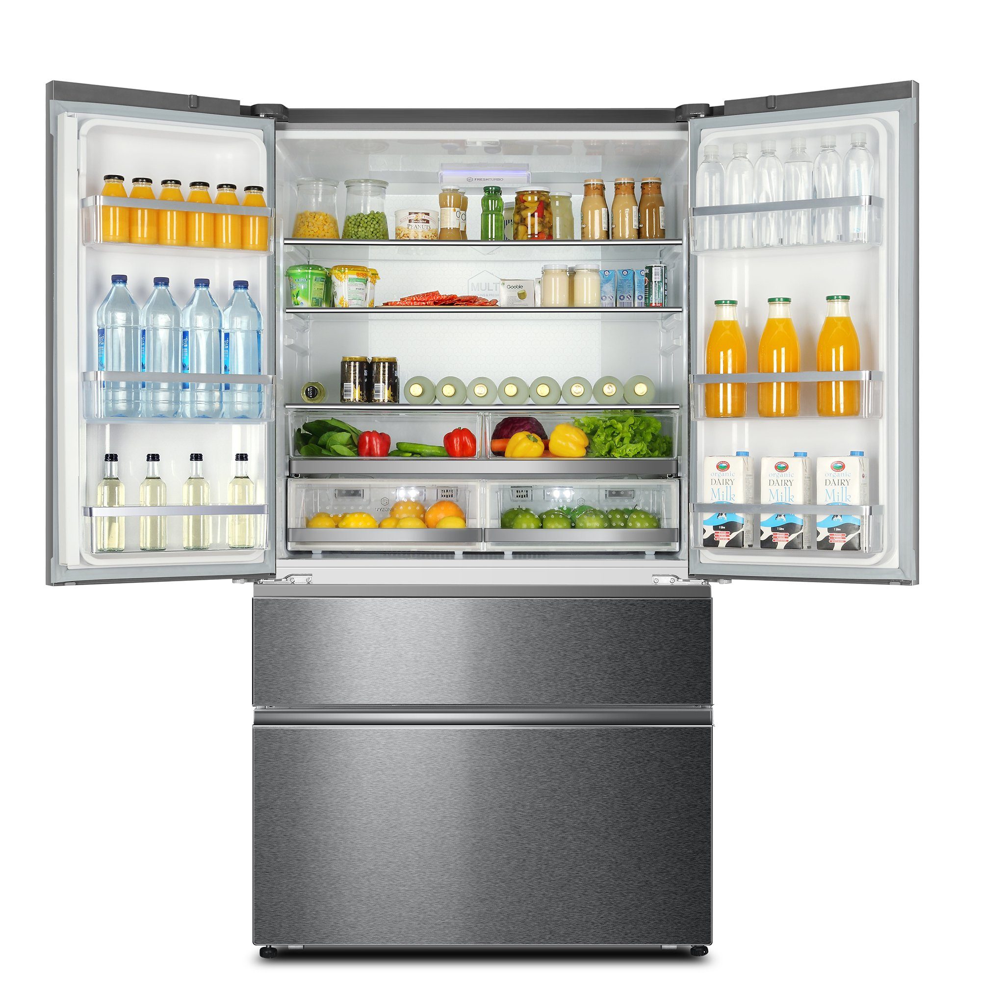 Haier Kühlschrank HB26FSSAAA, 190 cm hoch, 100.5 cm breit, Eiswürfelbereiter, Inverter Kompressor, French Door