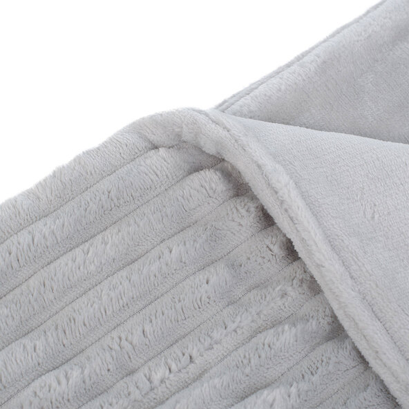 Wohndecke in Cord-Optik, silber