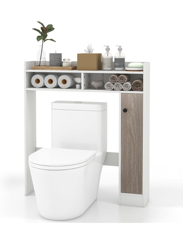 COSTWAY Toilettenschrank Holz in Weiß günstig kaufen onesize