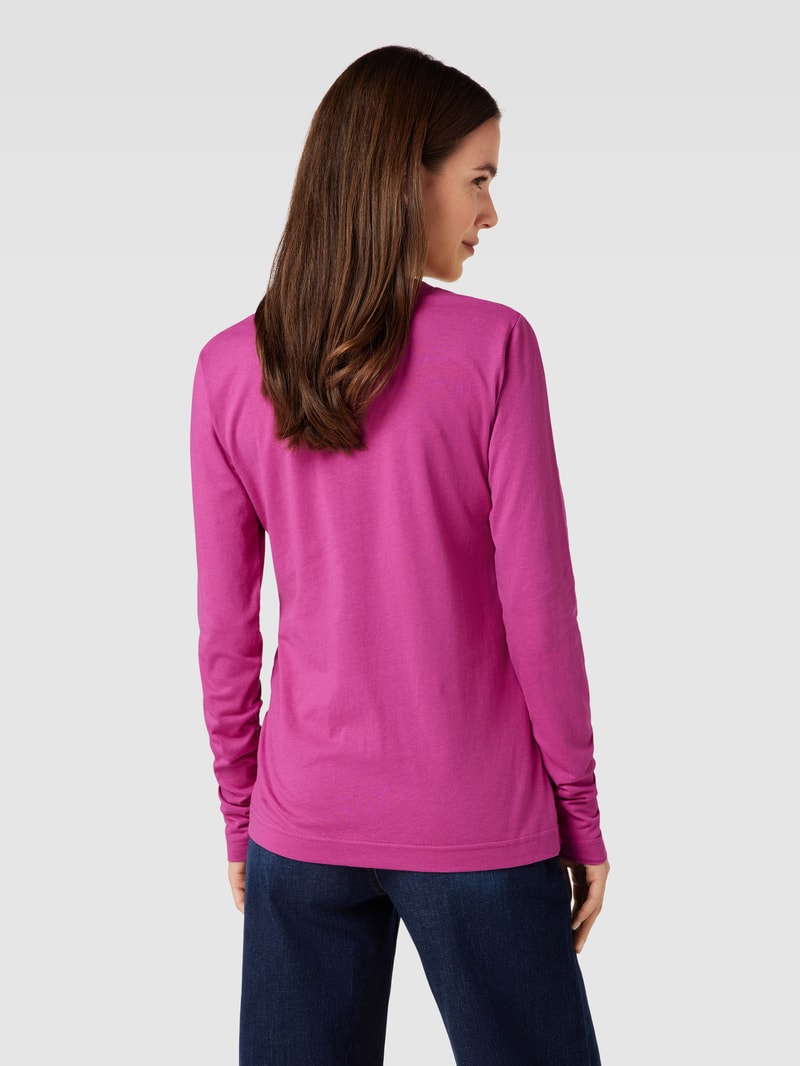 Longsleeve mit Rundhalsausschnitt in fuchsia