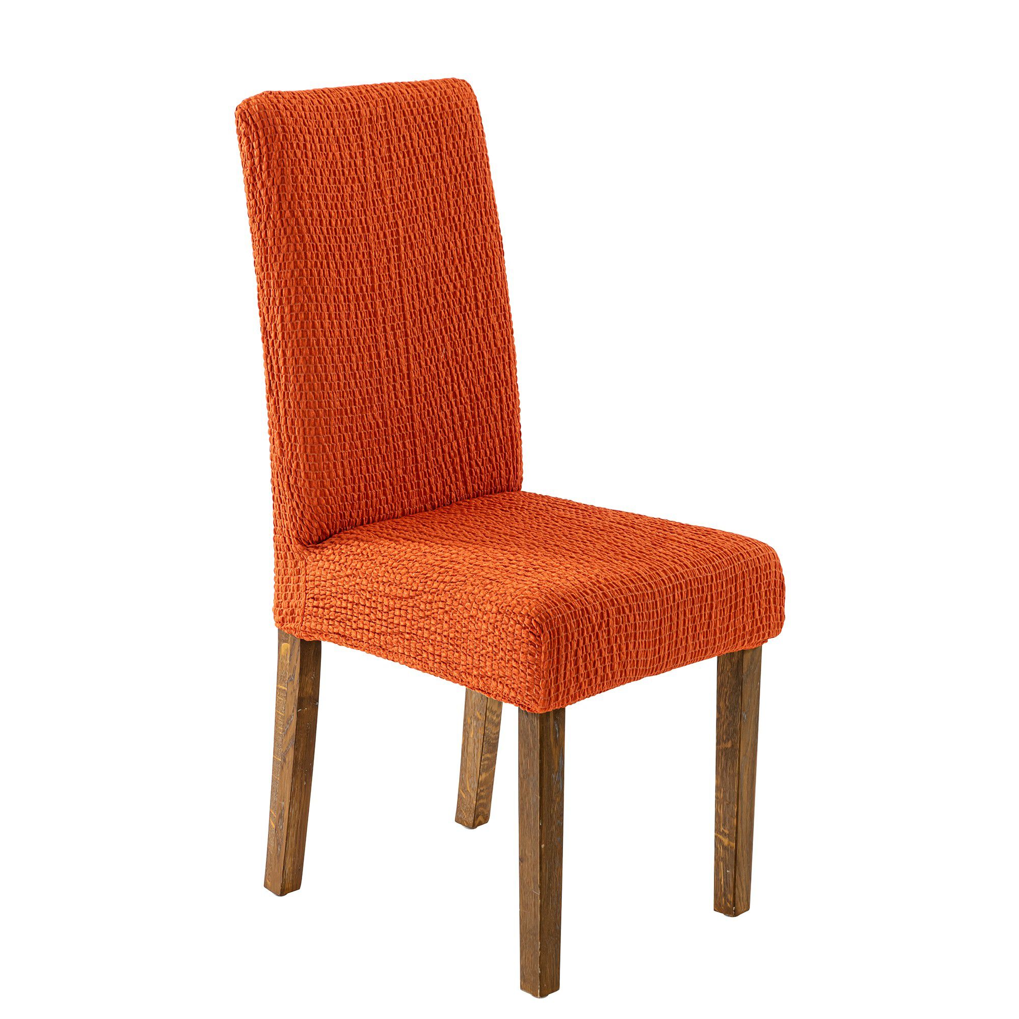 Housse extensible jacquard gaufré pour chaise