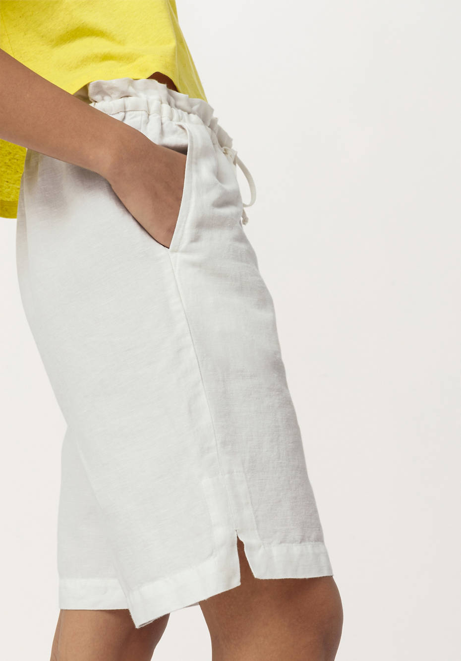 Shorts aus Leinen mit Bio-Baumwolle