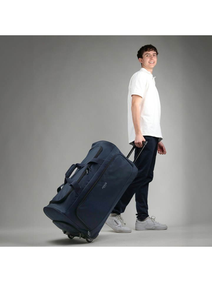 FERGÉ Reisetasche mit Rollen wasserabweisend Reisetasche mit Rollen groß Paris in blau günstig kaufen onesize