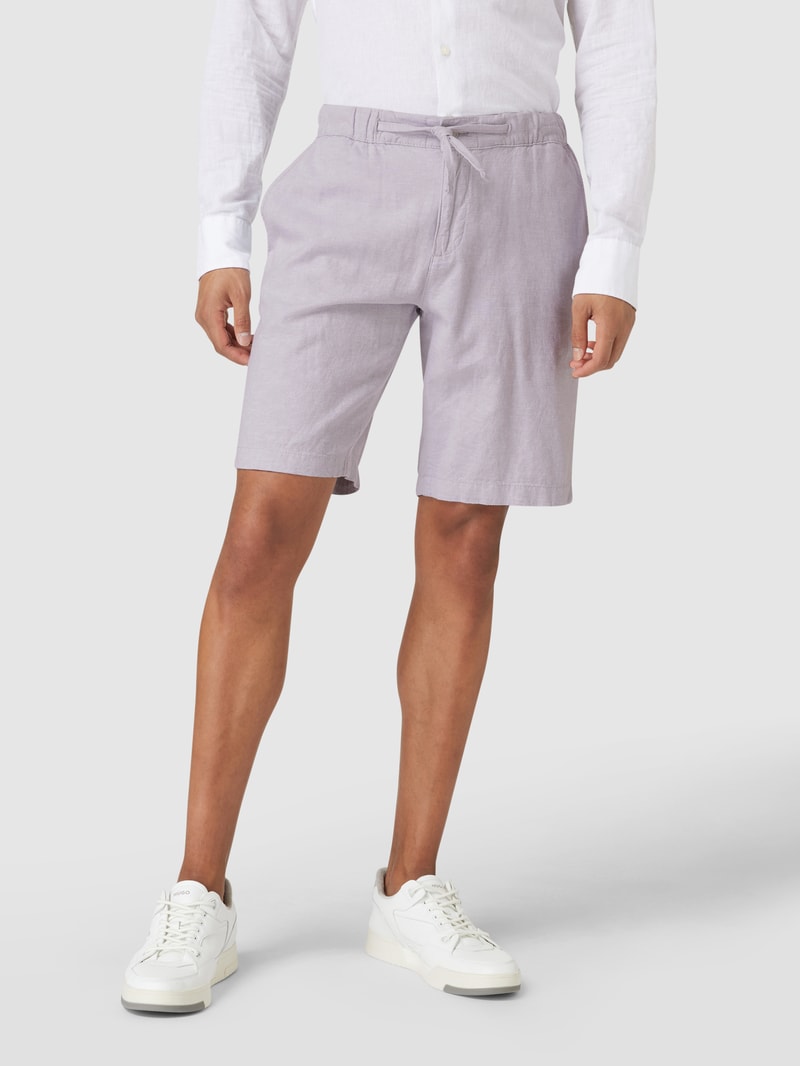 Shorts mit elastischem Bund in hellgrau