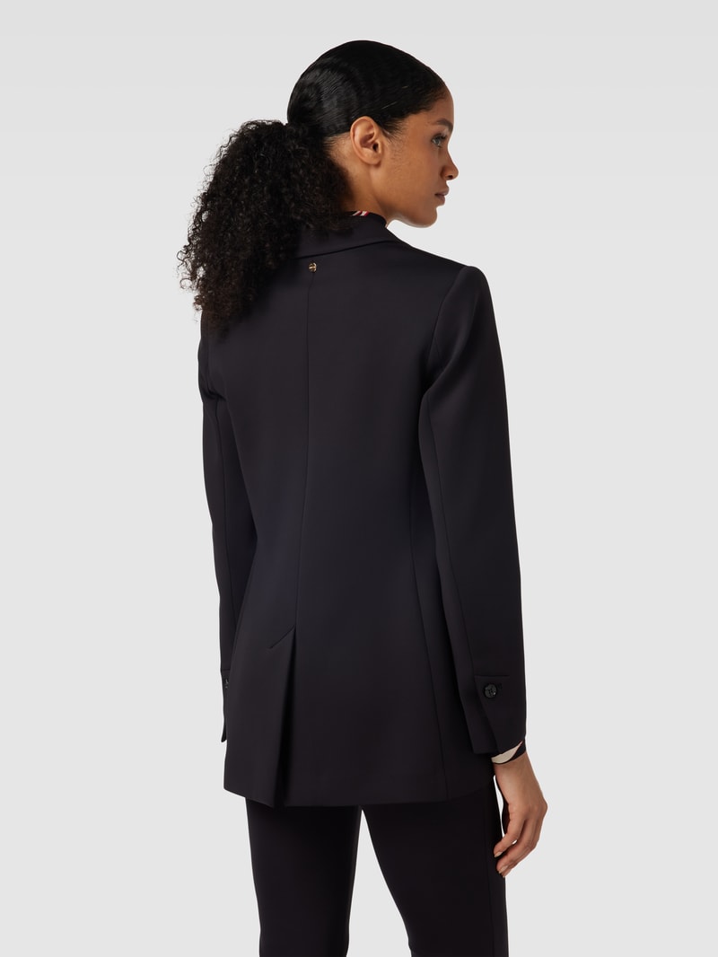 Longblazer mit Pattentaschen in schwarz