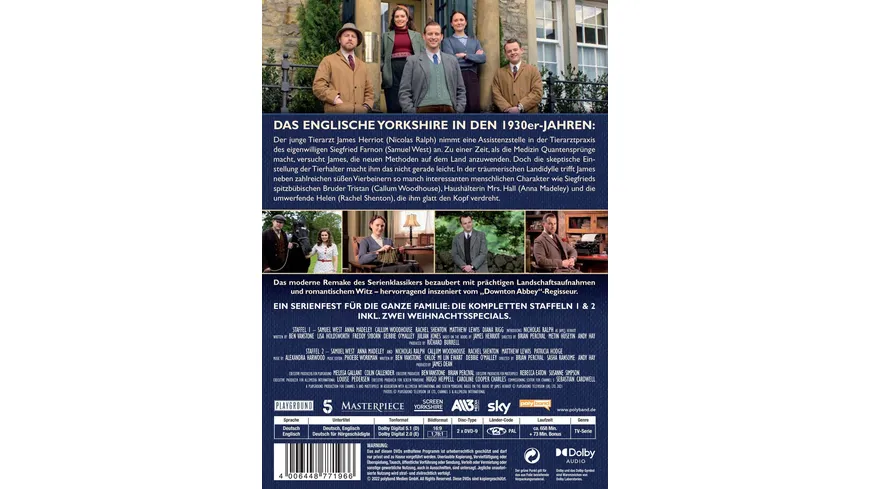 Der Doktor und das liebe Vieh - Die kompletten Staffeln 1+2. Fanedition inkl. Booklet & Poster LTD.  [4 DVDs]