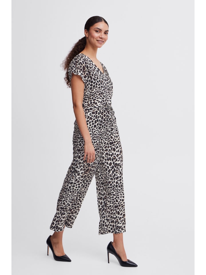 b.young Jumpsuit BYMMMJOELLA JUMPSUIT 3 - 20814531 sommerlicher Jumpsuit mit Print in Schwarz günstig kaufen