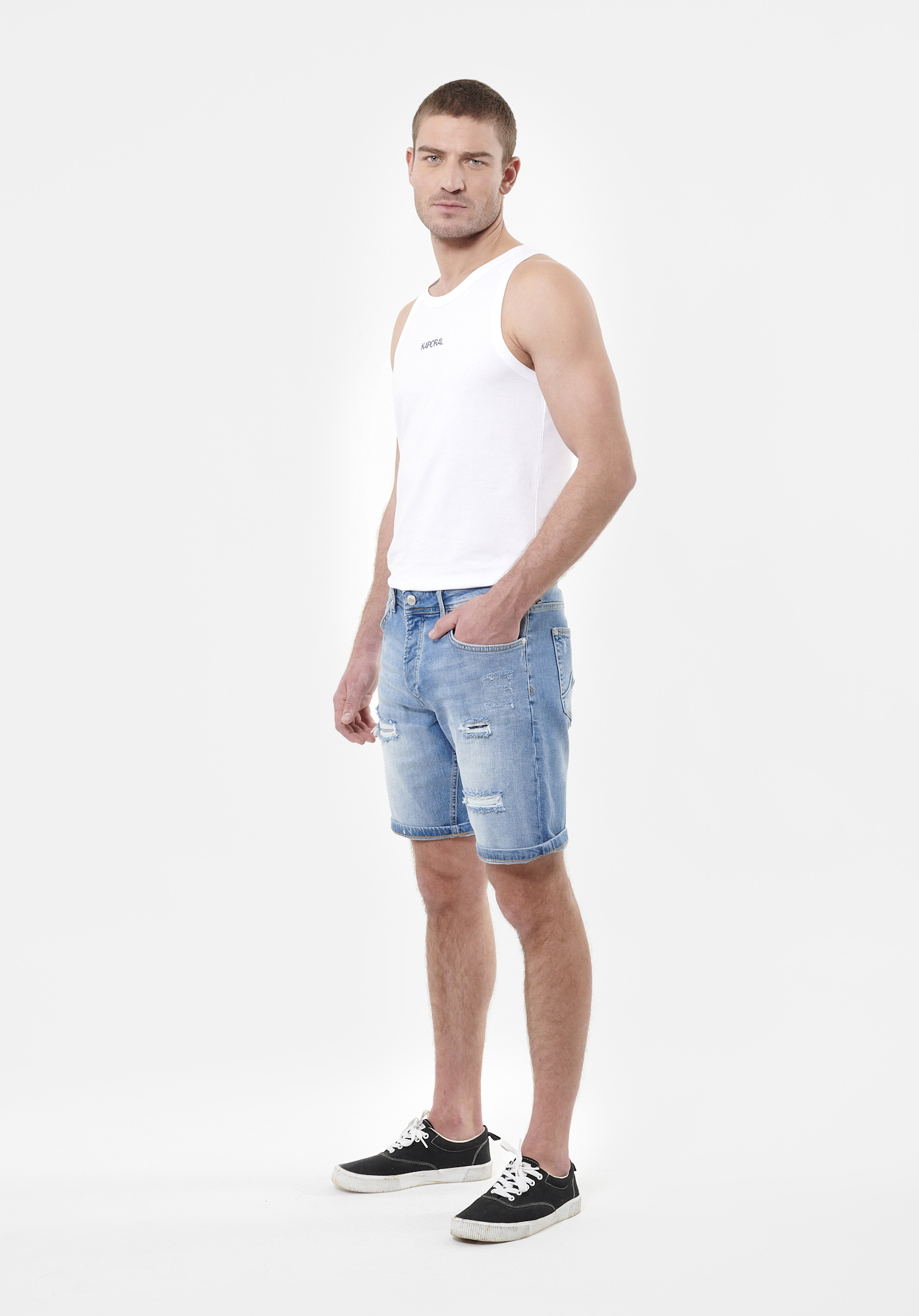 VITO   Short en jean straight Homme