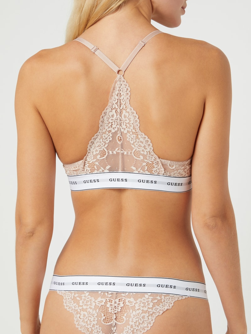 Triangel-BH mit Spitzenbesatz in beige