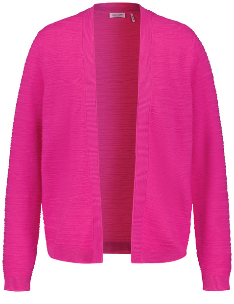 Offene Strickjacke aus Baumwoll-Leinen