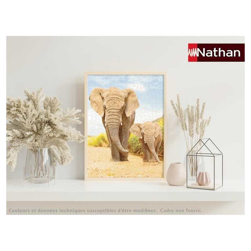 Puzzle éléphants dans les steppes 500 pièces