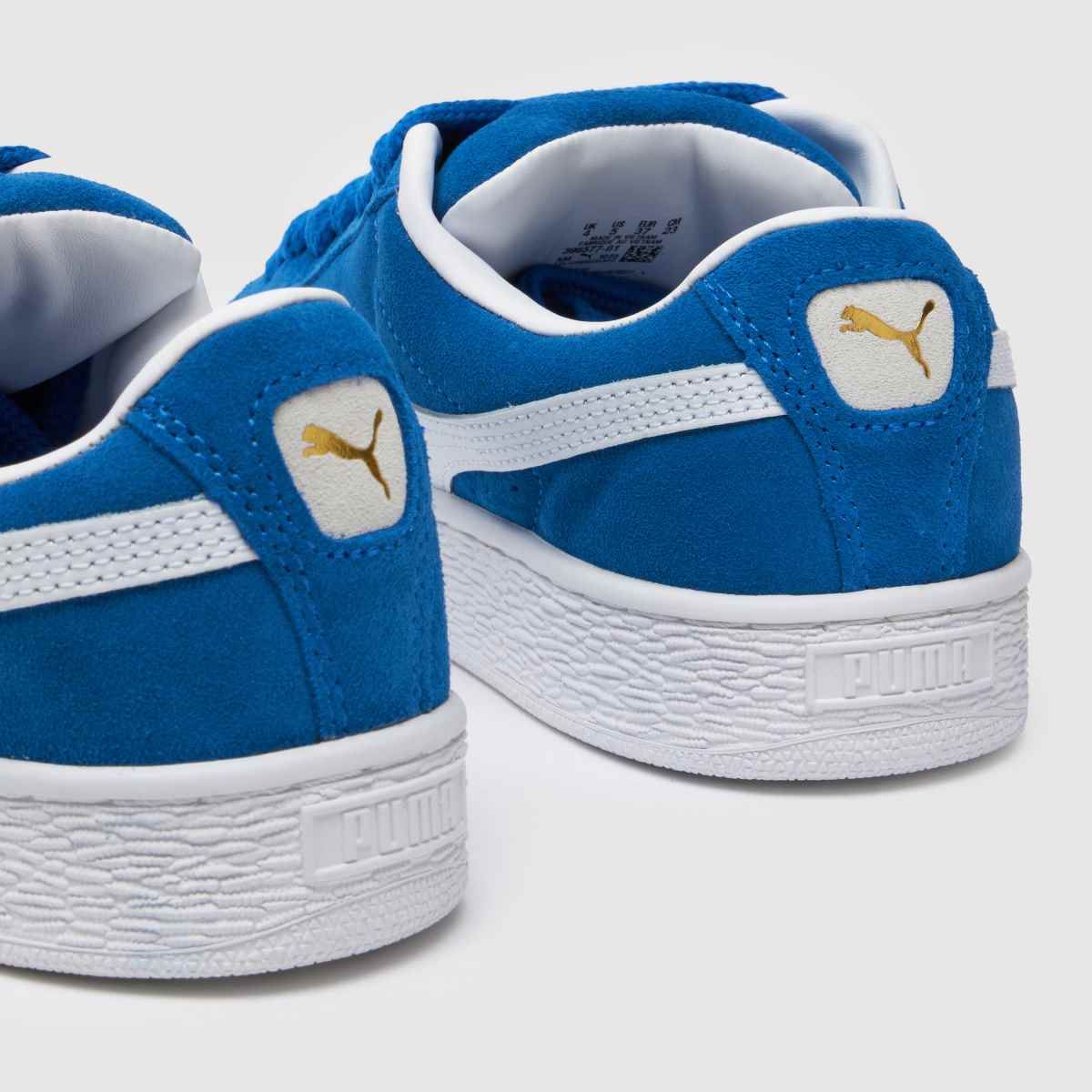 PUMA blå mocka XL Pojkar Ungdomsskor