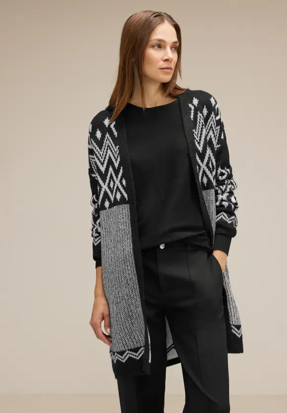 Street One Offener Cardigan mit Muster