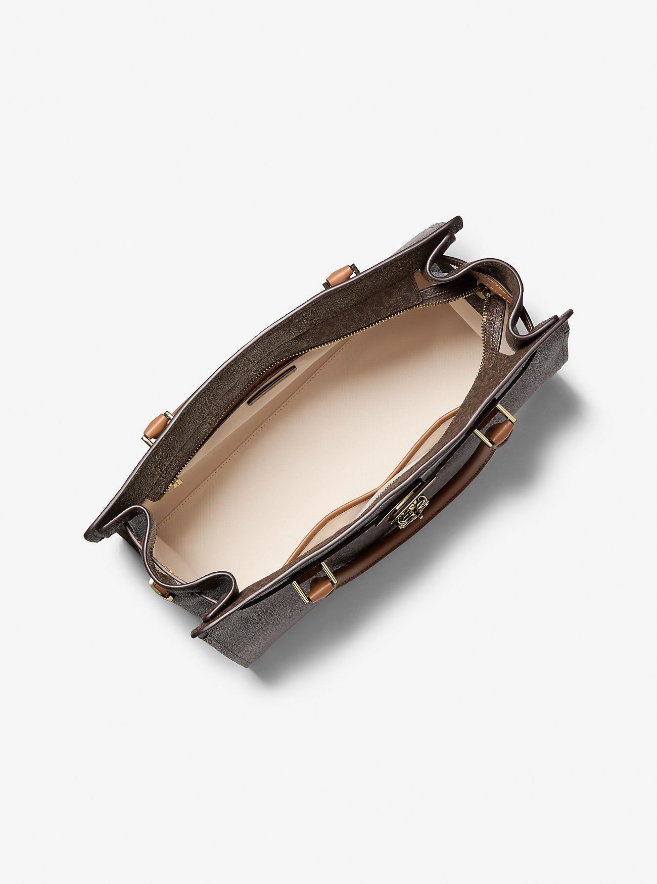 Hamilton Moderne Stor Veske Med Signaturlogo - BRN/ACORN