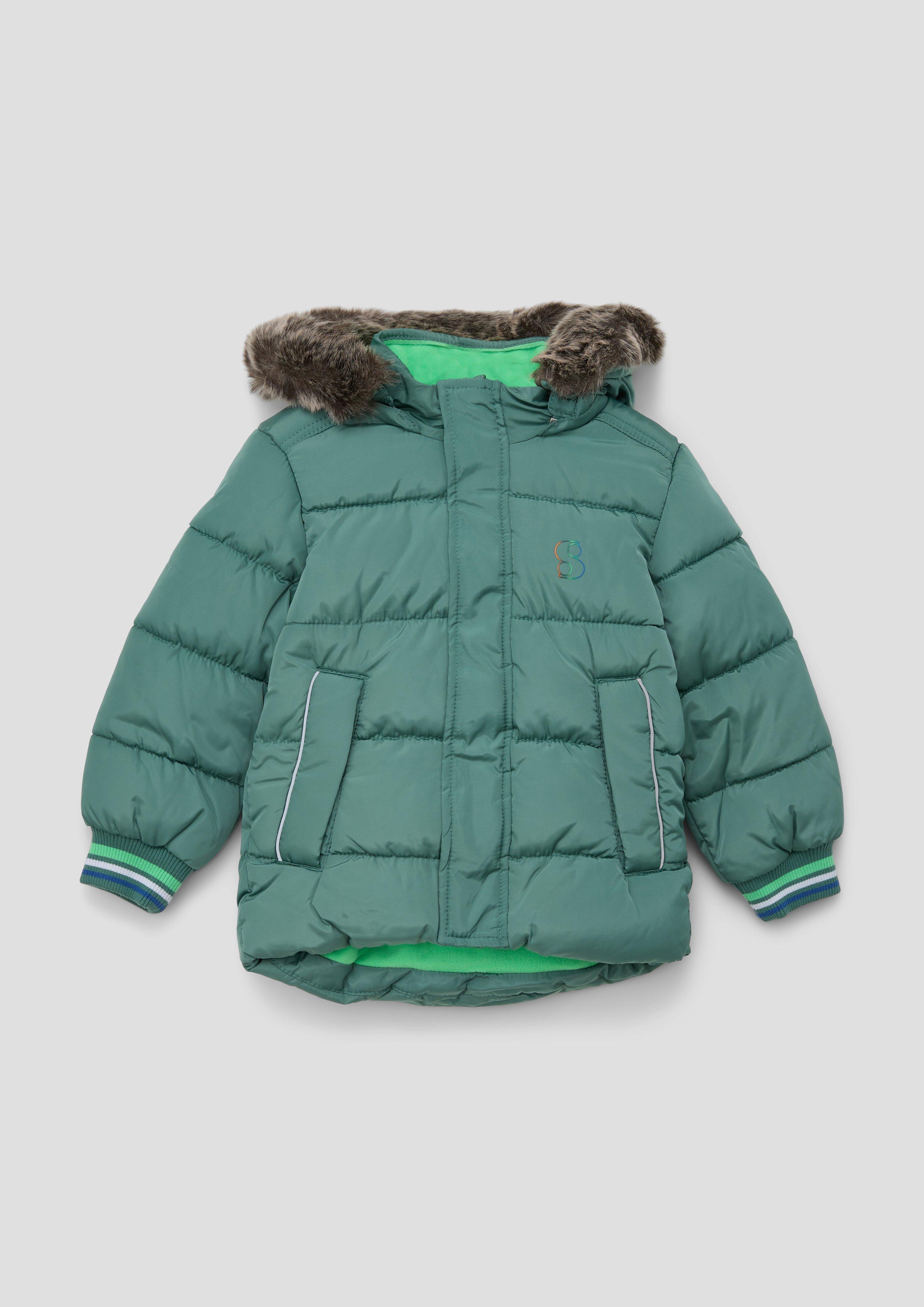 Steppjacke mit abnehmbarem Kunstfell  2132278-6576