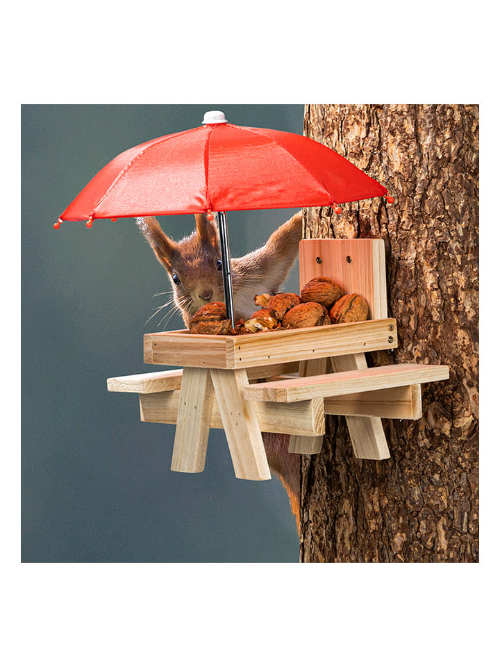 Garden Hero Eichhörnchen-Futterstation in Natur - (B)18 x (H)21,2 x (T)17,2 cm günstig kaufen onesize