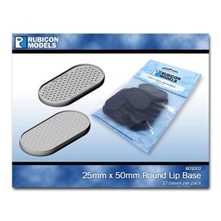 Plastic Round Bases 25mm x 50mm (10)