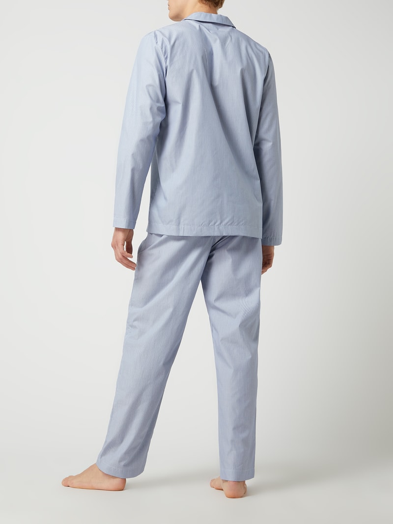 Pyjama aus Baumwolle in blau