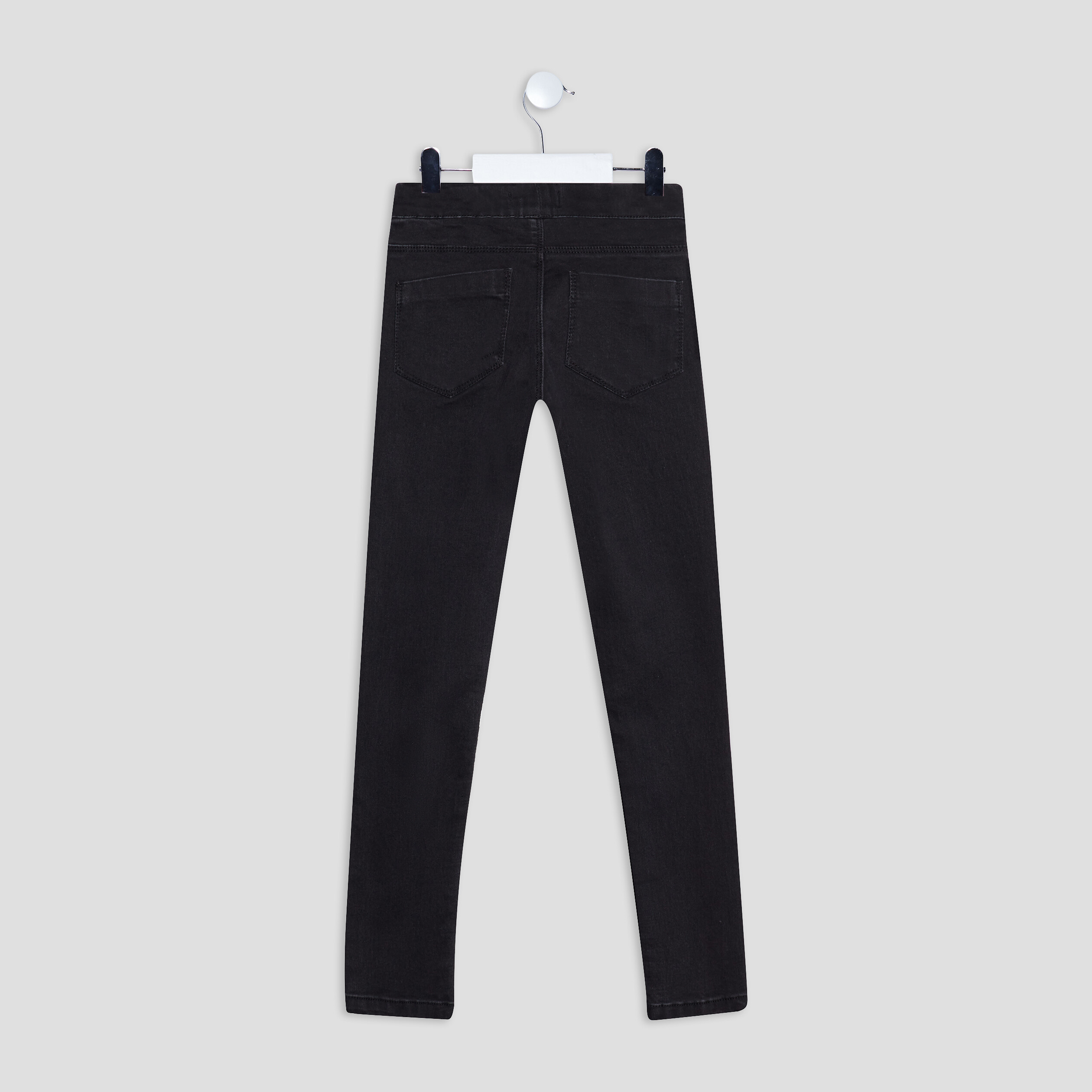 Jegging stretch 2 poches denim noir fille | La Halle