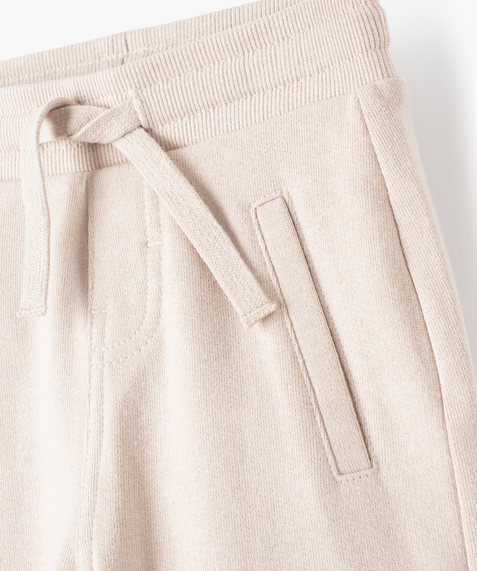 Pantalon bébé Garçon en maille avec ceinture bord-cte beige clair | GEMO