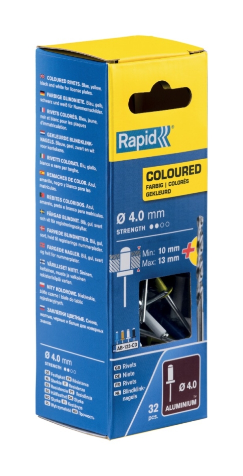 Rapid 5000403 Blindnitter til biler ø4,0 x 16 mm 32 stk.
