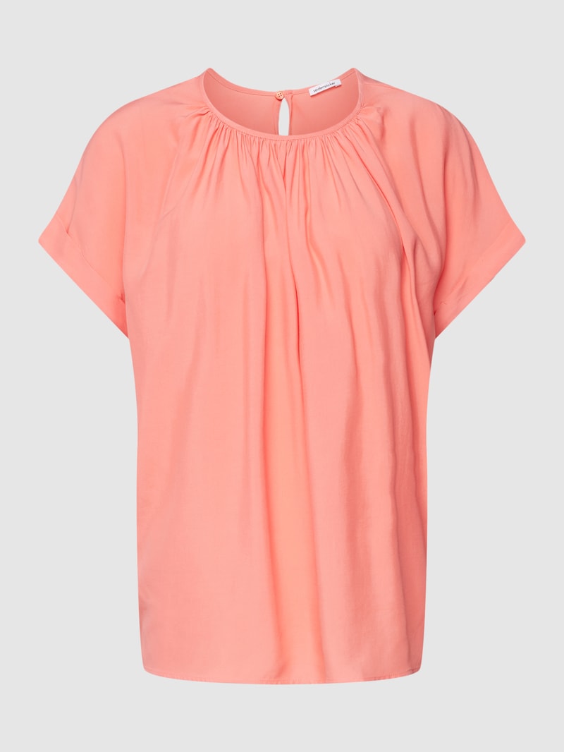 Bluse mit Raffungen in lachs