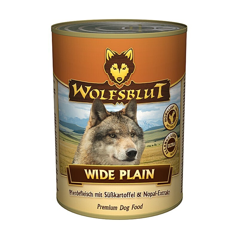 WOLFSBLUT Hundenassfutter WOLFSBLUT Adult Wide Plain - Pferd mit Süßkartoffeln - 6x395g