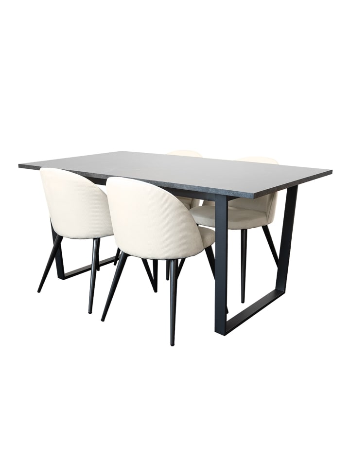 ebuy24 Essgruppe Amira Schwarz 160 x 90 cm günstig kaufen onesize