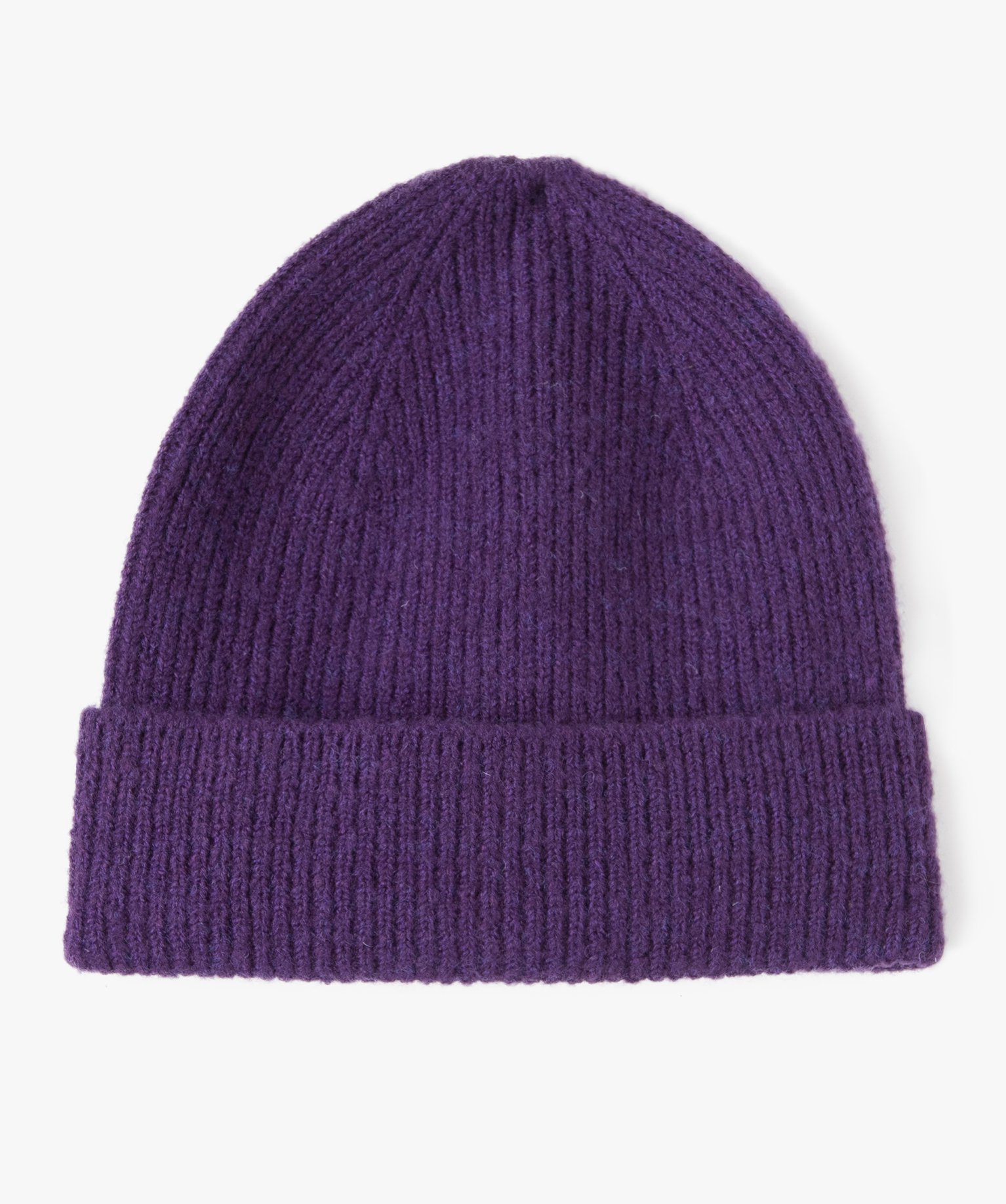 Bonnet femme en maille ctelée violet | GEMO