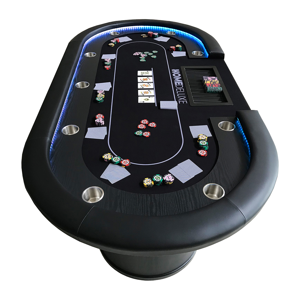 Home Deluxe LED Pokertisch FULL HOUSE