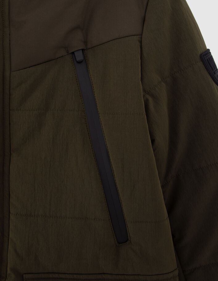 Parka kaki maxi zips waterproof garçon