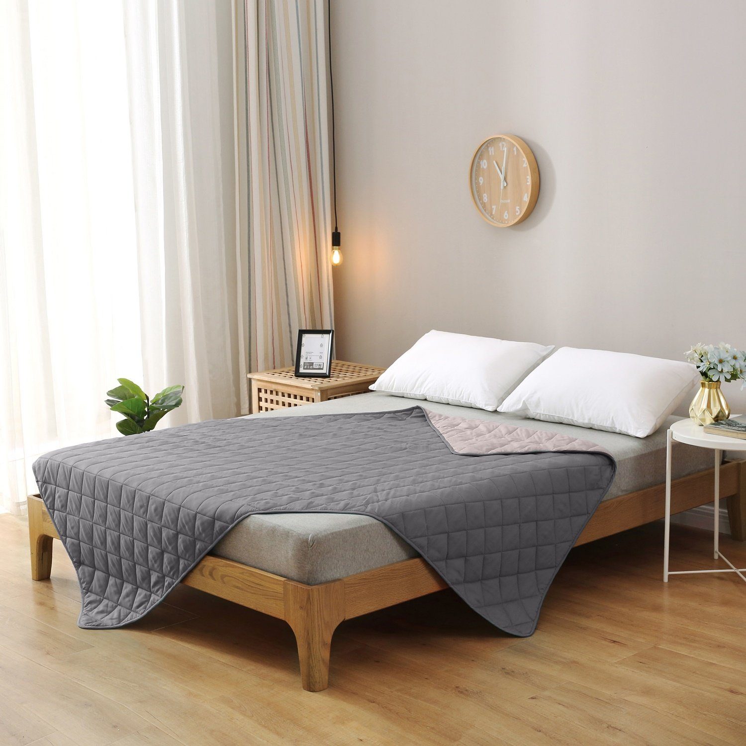 Microfaserbettdecke, Camping, 135x200 cm, wometo, Füllung: Kunstfaser, Bezug: Microfaser, (2er Set Bettdecken) leichtes Steppbett für den Sommer (2-farbig, bunt)