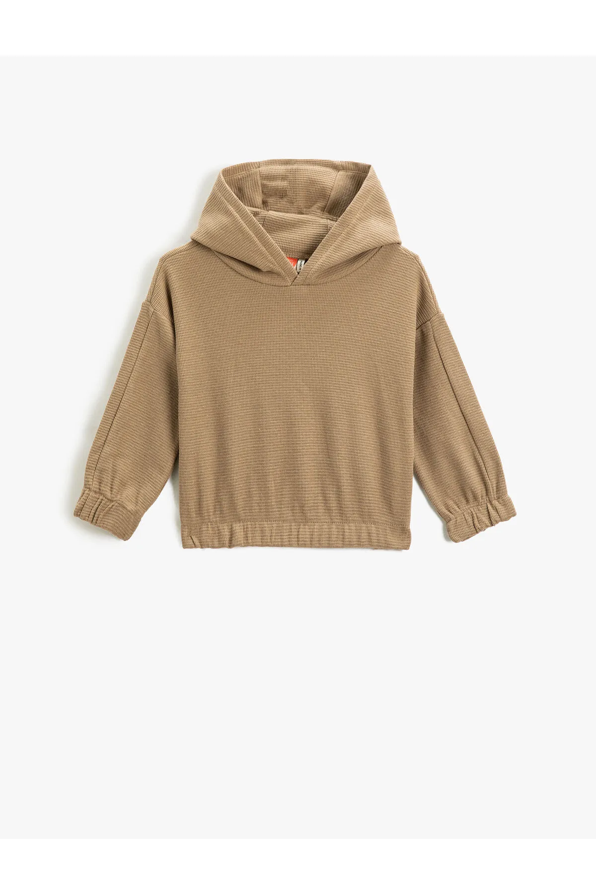 Koton  Strukturiertes Basic-Sweatshirt mit Kapuze, elastischem Bund und Bündchen